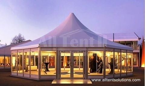 Glass Tent with double wings glass doors