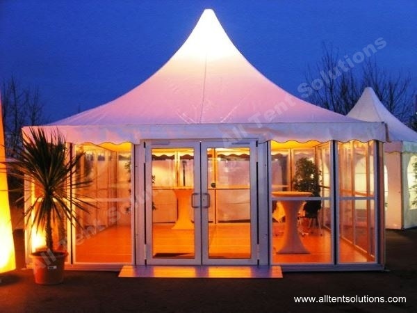 China Pavilion Style Glass Wall Pagoda Tent for Party Event