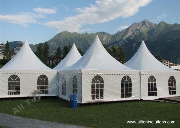 High Peak Tent for Festival Catering with Clear Windows and Rain Gutter