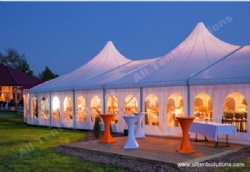 High Peak Marquee APS Tent with Crystal Chandeliers for Wedding Party