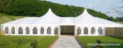 High Peak Marquee APS Tent with Crystal Chandeliers for Wedding Party