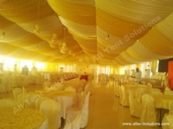 Golden Decoration Draping for Muslim Wedding Party