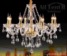Wedding Marquee Tents with Chandelier Decorations