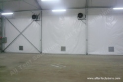 Window-blinds & Exhaust Fan for Storage Tent
