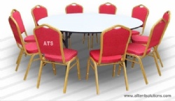 1.8m Plywood Round Table for 10 People