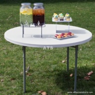 Foldable Plastic Table in White Color