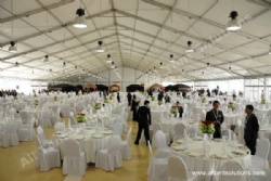 White Party Tent with lighting and furniture