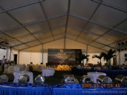 White Party Tent with lighting and furniture