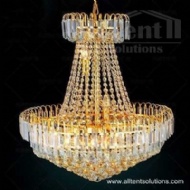 ATS Big Crystal Chandeliers in Golden Color