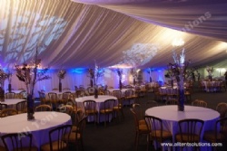 Transparent Glass Wall A Shape Party Tent with White Roof  Lining