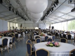 Transparent Glass Wall A Shape Party Tent with White Roof  Lining