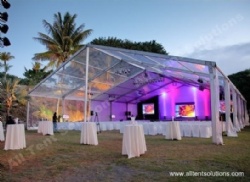 10mx24m Clear Event Tent for 200 people with Transparent PVC Roof