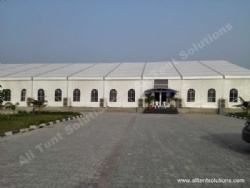 Tent Hall for Event Center with Decoration Lining Curtain and Tables