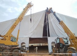 Fireproof Huge Church Marquee Tent with Clear Glass Walls ABS Walls 