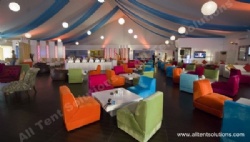 Ramadan Ceremony Tent with Colorful Ceilings in Middle East