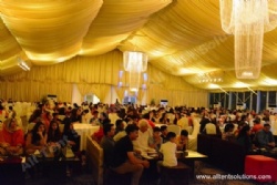 Arabian Tents for Event Ceremony with Chairs, Lights and Carpet