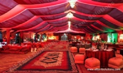 Arabian Tents for Event Ceremony with Chairs, Lights and Carpet