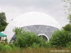 Big PVC Geodesic Dome Tent with Clear and White Cover on Sale