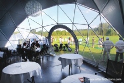 Big PVC Geodesic Dome Tent with Clear and White Cover on Sale