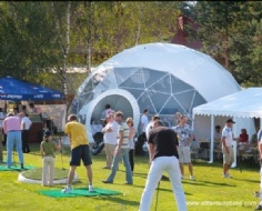 Steel Q235 Geodesic Dome Tent with Flame Retardant PVC Fabric