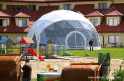 Steel Q235 Geodesic Dome Tent with Flame Retardant PVC Fabric