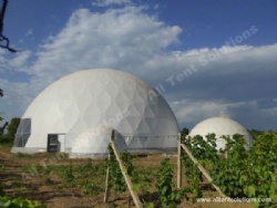 30m Waterproof Dome Tent with White PVC Fabric for Plantation