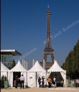Weather resistant pagoda tent for outdoor event exhibition