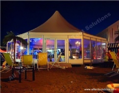 China Pavilion Style Glass Wall Pagoda Tent for Party Event